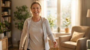 voltooi 5.000 stappen in 45 minuten met deze low impact wandeltraining thuis, die je gewrichten ontziet en je gezondheid verbetert.